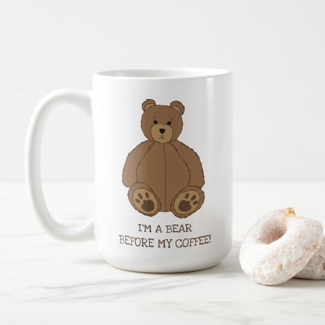 Taza De Café Teddy Bear Café Mug (Con donut)