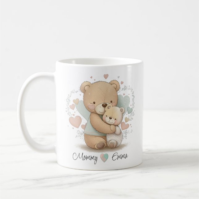 Taza De Café Teddy Bear Love Mug (Izquierda)