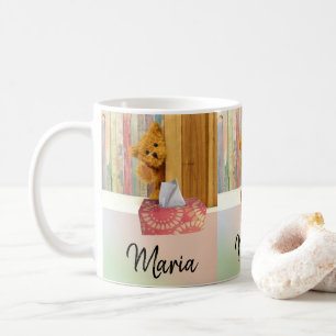 Taza De Café Teddy Bear Pastel Stripe Mug