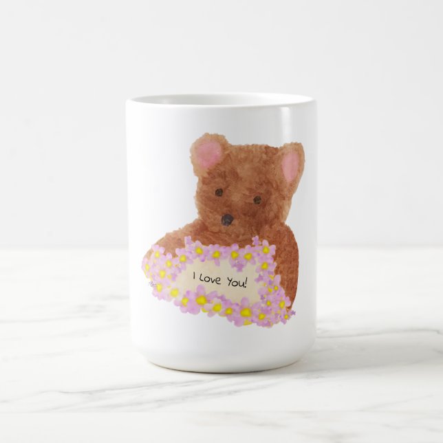 Taza De Café Teddy Bear - ¡Te amo! Coffee Mug (Centro)