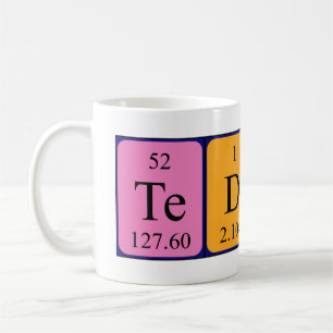 Taza De Café Teddy periódica nombre de tabla mug