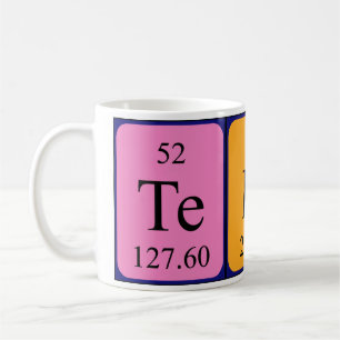 Taza De Café Teddy periódica nombre de tabla mug