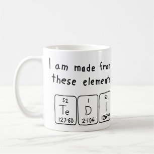 Taza De Café Tedi periódico nombre de tabla mug