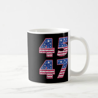 Taza De Café Tee De Bandera De Trump 2024 Vintage 45 47 Para Mu
