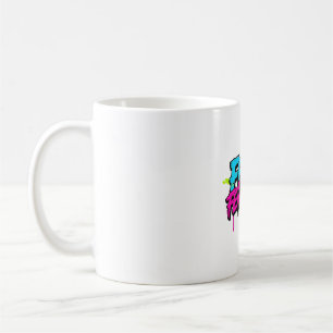 Taza De Café Tee de graffiti intrépido - Colorido diseño de pin