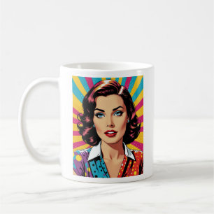 Taza De Café Tee gráfico de arte pop retro estilo historieta fe