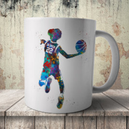 Taza De Café Teen Basketball Player