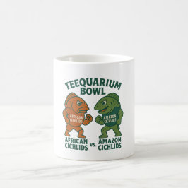 Taza De Café Teequarium Bowl Mug - Cichlids africanos vs. amazó