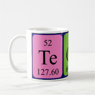 Taza De Café Tegan periódica nombre de tabla mug