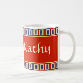 Taza De Café Teja afortunada personalizada de Mahjong de la