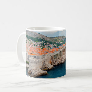 Taza De Café Tejados y murallas famosas del casco antiguo de Du