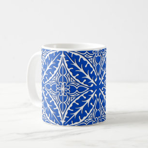 Taza De Café Tejas marroquíes - azul y blanco de cobalto