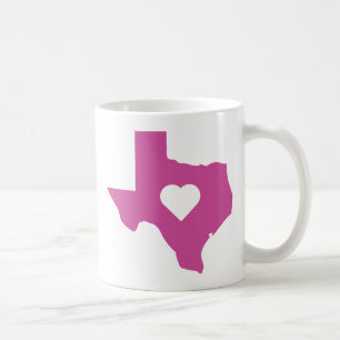 Taza De Café Tejas rosado