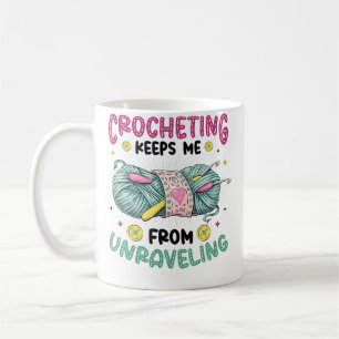 Taza De Café Tejer ganchillo me impide deshacer el punto de tej