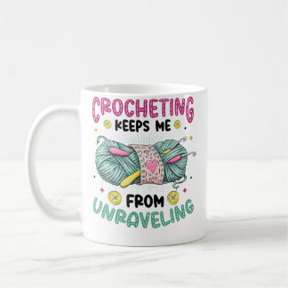 Taza De Café Tejer ganchillo me impide deshacer el punto de tej