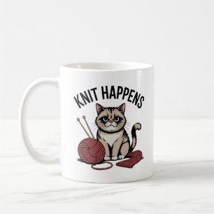 Taza De Café Tejer Sucede – Regalo Divertido para Tejedoras y A