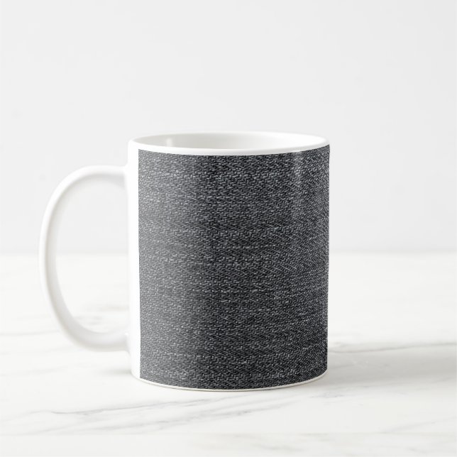 Taza De Café Tejido azul de textura de tela denim (Izquierda)