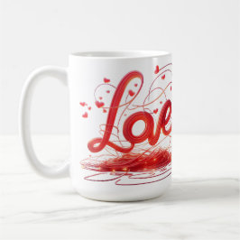 Taza De Café Tejido De Amor Con Alambres Rojos