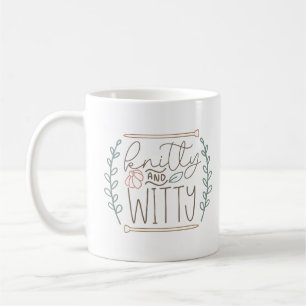 Taza De Café Tejido De Humor Y Lema Ingenioso