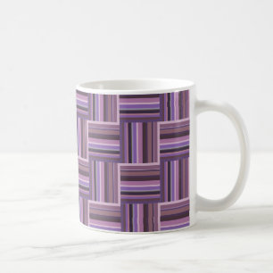 Taza De Café Tejido de rayas malvas