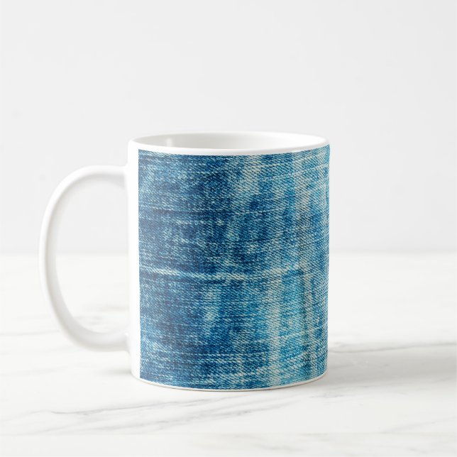 Taza De Café Tejido de vaqueros azules (Izquierda)