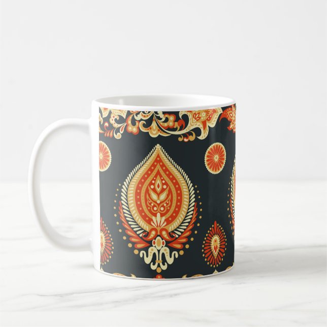 Taza De Café Tejido étnico oriental de Paisley (Izquierda)