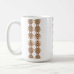 Taza De Café Tejido Geométrico Tebeb – Patrón Tribal Etíope