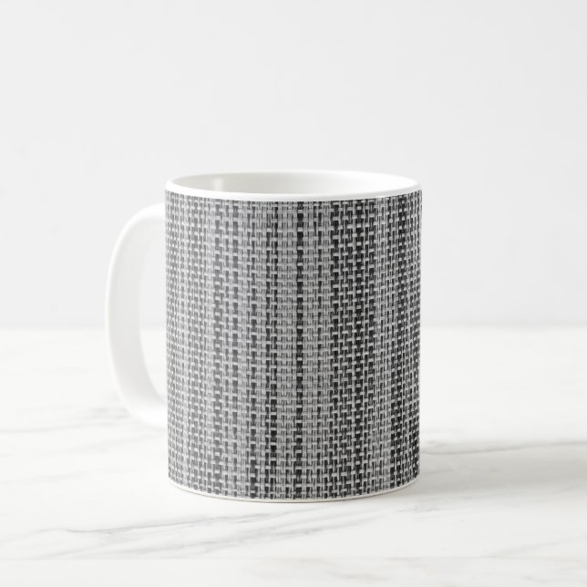 Taza De Café Tejido gris café Mug (Anverso izquierdo)