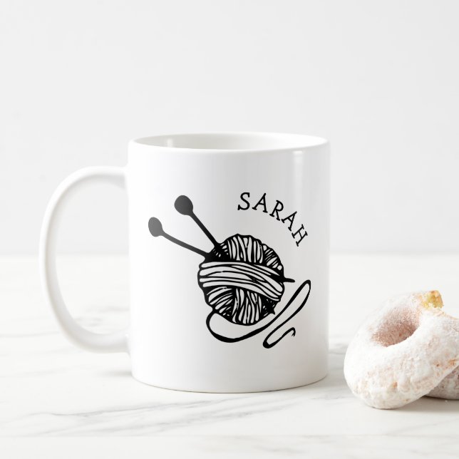 Taza De Café Tejido personalizado de regalo de personalizado (Con donut)