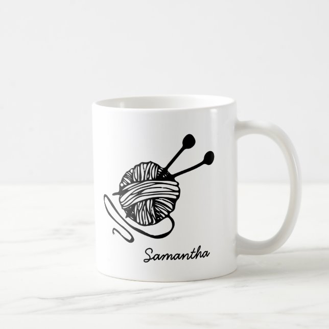 Taza De Café Tejido personalizado de regalo de personalizado (Derecha)