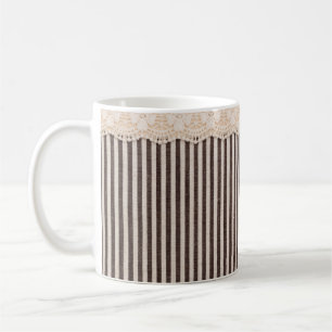 Taza De Café Tejido textil y encaje para fondo
