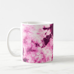 Taza De Café Tejidos de batik de tinta morada para fondo y tex
