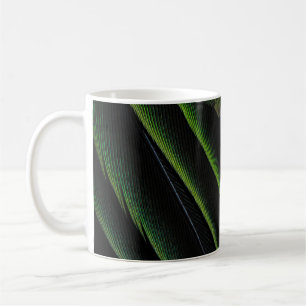 Taza De Café Tejidos de chapa verde y negro