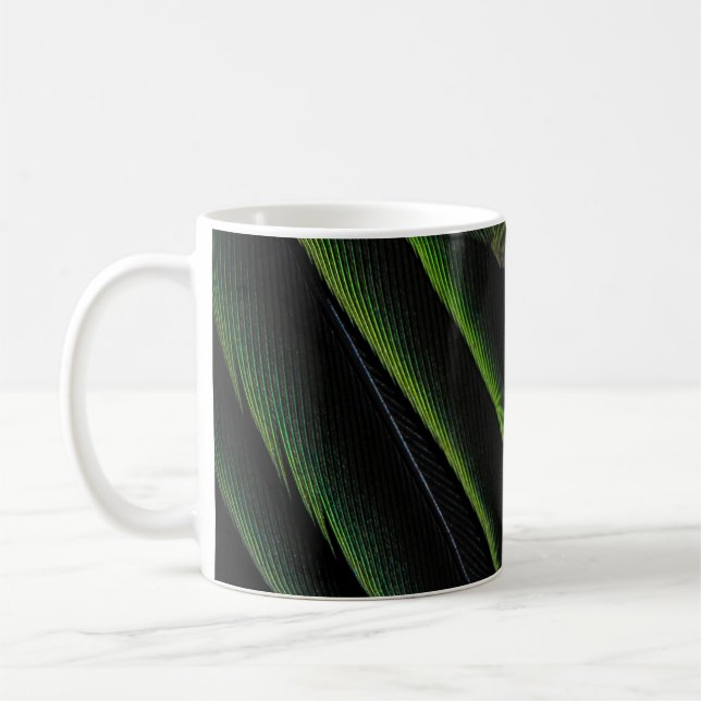 Taza De Café Tejidos de chapa verde y negro (Izquierda)