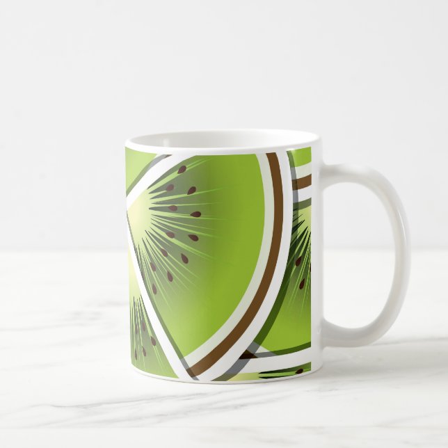 Taza De Café Tejidos de fruta kiwi funky (Derecha)