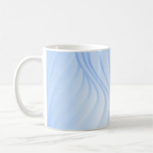Taza De Café Tejidos de rayas azules y blancas