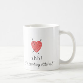 Taza De Café ¡Tejiendo a Shh! Cuento puntos divertidos.