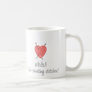 Taza De Café ¡Tejiendo a Shh! Cuento puntos divertidos.