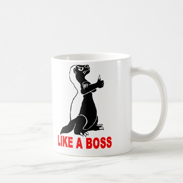 Taza De Café Tejón de miel, como un jefe (Derecha)