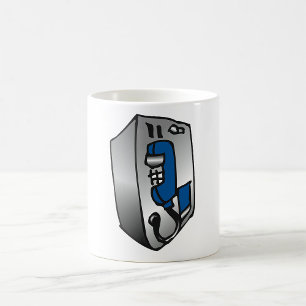 Taza De Café Teléfono azul de Payphone