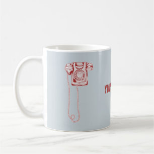 Taza De Café Teléfono de marcación rotatoria de los años 80