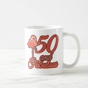 Taza De Café Tema 50 del Flamingo y fabuloso cumpleaños 50