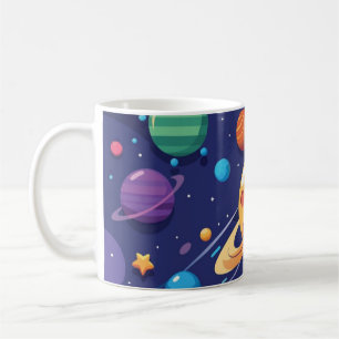 Taza De Café tema de espacio y planeta