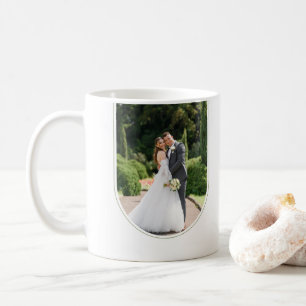 Taza De Café Tema de Hojas Verdes Elegantes Más Alegre Juntos