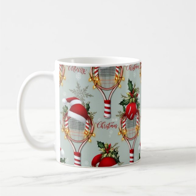 Taza De Café Tema de los navidades de tenis (Izquierda)
