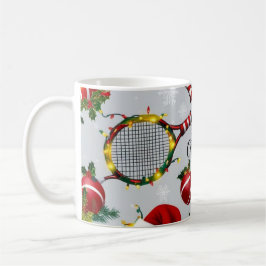 Taza De Café Tema de los navidades de tenis