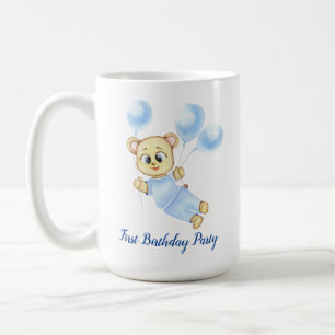 Taza De Café Tema de oso lindo para la fiesta de cumpleaños de