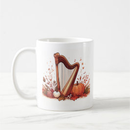 Taza De Café Tema de otoño Harp Pumpkin Mug