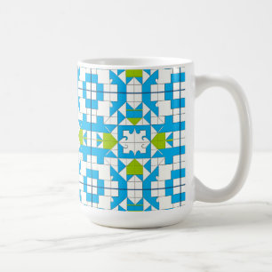 Taza De Café Tema de rompecabezas entrelazados para todos los d