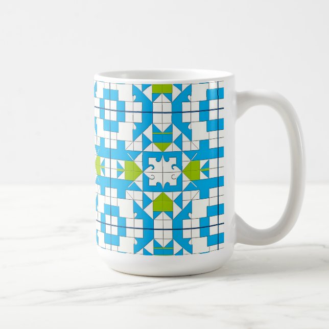 Taza De Café Tema de rompecabezas entrelazados para todos los d (Derecha)